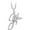 White, variant on 14K Yellow Gold Finish Round Cut White Diamond 925 Sterling Silver Diamond Cute Elf Angele With J Initial Letter Pendant Necklace for Women