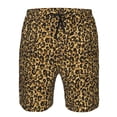 thumbnail image 3 of Goofa Gold Glitter Leopard Printed Mens Swim Trunks Summer Quick Dry Short Beach Swimwear Bathing Suits-Small, 3 of 9