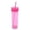 Red, variant on Glass&Bottle Tumbler with Lid and Straw 16 Ounce Cup with Double Clear Construction for Everyday Use Summer Sports and Water Hydration