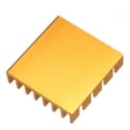thumbnail image 3 of Aluminum Heatsink Cooler Circuit Board Cooling Fin Gold Tone 22mmx22mmx6mm 5Pcs, 3 of 5