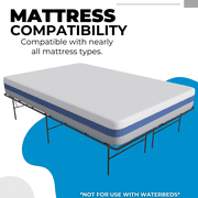Boyd Sleep 14 Queen Size Metal Platform Bed Frame with No-Tool Assembly, Textured Anti-Slip Surface