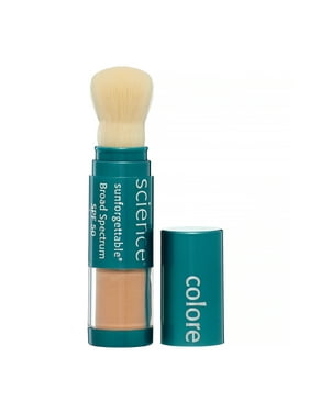 ($65 Value) Colorescience Sunforgettable Brush-On Sunscreen Spf 50, Medium, 0.21 Oz