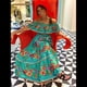 thumbnail image 4 of Vestido de Verano para Mujer, Estampado Floral, Hombros Descubiertos, Sin Mangas, Verde S, 4 of 8