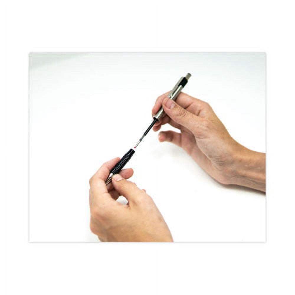F-301 Ballpoint Pen, Retractable, Fine 0.7 Mm, Blue Ink, Stainless Steel/blue Barrel | Bundle of 2 Dozen
