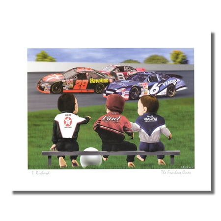 Speedway Nascar Picture - Nascar The Fearless Ones Earnhardt Martin Rudd Wall Picture 8x10 Art Print
