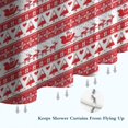 thumbnail image 6 of Red Christmas Pattern Shower Curtain 84"x72" ,Bathroom Decorative Shower Curtains Set with 12 Hooks,Modern Waterproof Washable Shower Curtain, 6 of 6