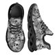 thumbnail image 1 of Zapatos planos con estampado de calavera para mujer, zapatillas informales cómodas con cordones para mujer, zapatillas de plataforma ligeras, 1 of 6