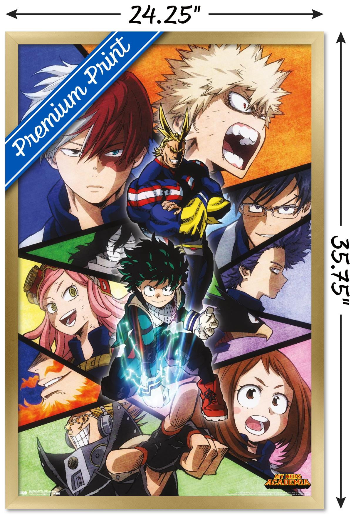 My Hero Academia - Faces Wall Poster, 22.375" x 34", Framed