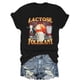 thumbnail image 1 of Women100% Cotton Unisex Lactose Tolerant Graphic T-Shirt - Casual Crew Neck Tee with Printed Design, Short Sleeve Knit Fabric Top for All Seasons, 1 of 6