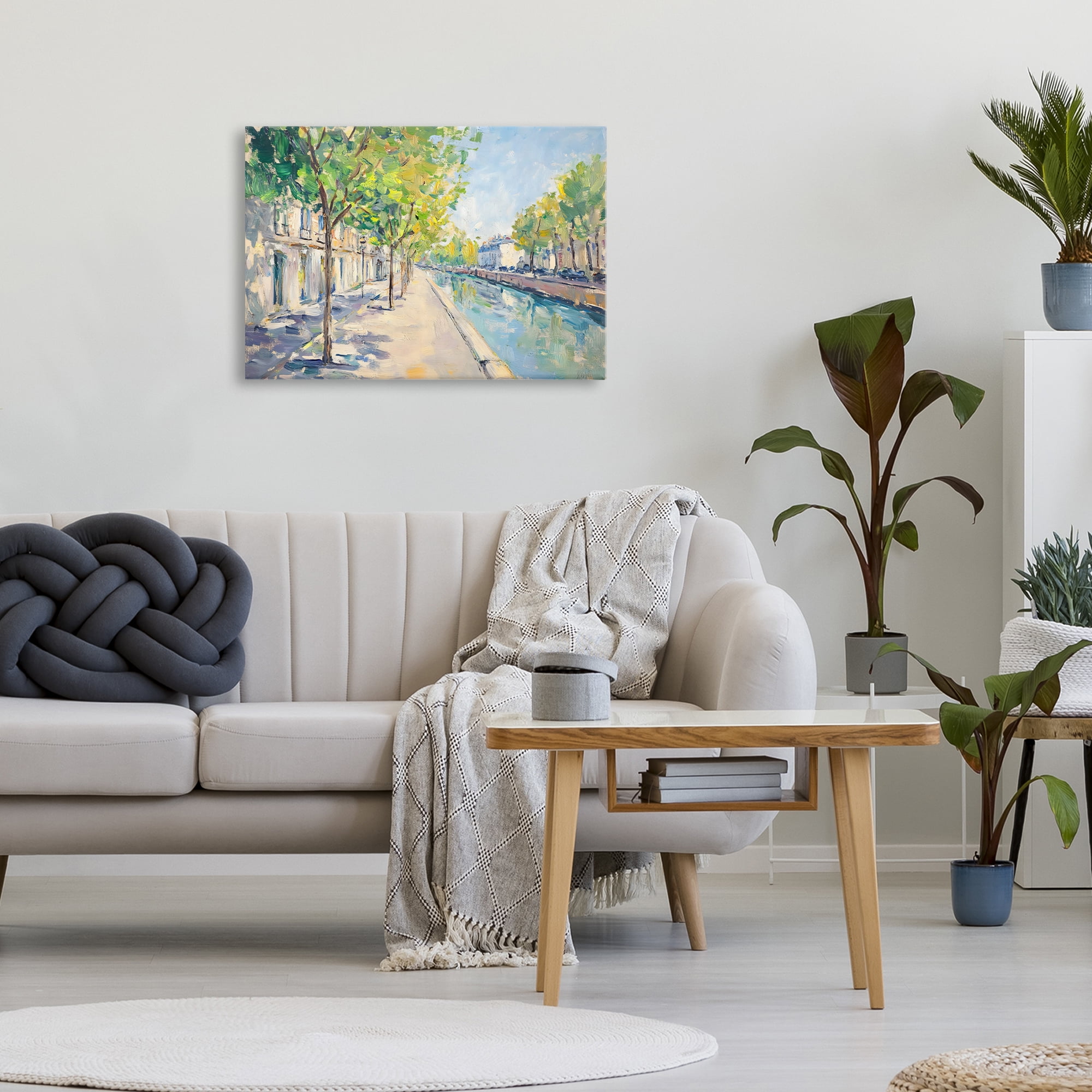 Stupell Industries Montrouge Canal Promenade Canvas Wall Art, design by Creative Studio