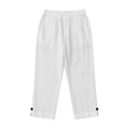 thumbnail image 2 of ATOGUTA Straight Leg Pants Girls Lightweight Running Pants with Pockets Kids Youth Outdoor Gym Workout Track Trousers Size 3T-14, White, 2 of 7
