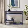 Gap Home 42" Metal and Wood Console Table with Tiered Shelves, Blue