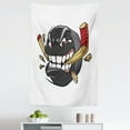 thumbnail image 1 of Hockey Tapestry, Cartoon Hockey Puck Bites and Breaks Hockey Stick Championship Game Mascot Character, Fabric Wall Hanging Decor for Bedroom Living Room Dorm, 5 Sizes, Multicolor, by Ambesonne, 1 of 1