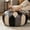 Black Grey(no Stuffing), variant on Round Unstuffed Pouf Cover, Faux Leather Storage Ottoman, Boho Moroccan Foot Stool, Multi-Purpose Home Decor for Living Room, Bedroom and Balcony, Yellow, No Filling Included