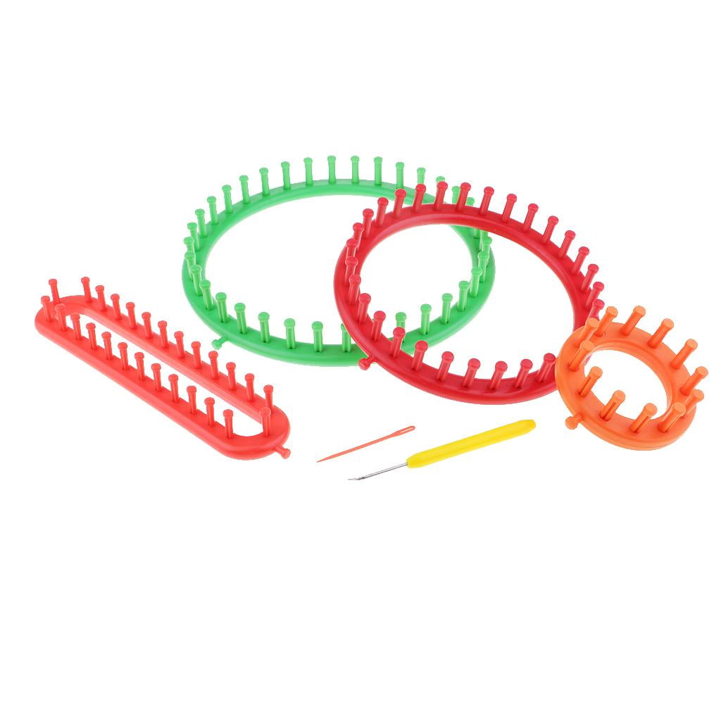 FVDPWYE Long & Round Knitting Loom Set with Hook Needle Kit Yarn Cord Knitter Hat Looms