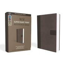 NIV, Super Giant Print Reference Bible, Giant Print, Imitation Leather, Gray, Red Letter Edition (Special) (Hardcover)