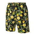 thumbnail image 4 of Fuzoiu Lemon Fruits Flowers Leaves Print Men's Beach Shorts,Men's Swim Trunks,Quick Dry Board Shorts with Pockets,Men's Bathing Suits for Surfing, Running, and Casual Wear-Medium, 4 of 6