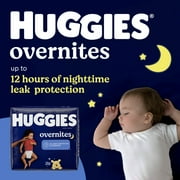 Huggies Overnites Nighttime Diapers, Size 3 (16-28 lbs), 58 Count (Select for More)