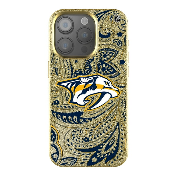 Keyscaper Gold Nashville Predators Paisley Bling iPhone Case