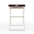 thumbnail image 4 of Butler Specialty Emma Brown Mango Wood And Gold Cross Legs Tray Table, 4 of 7