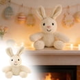 thumbnail image 2 of Cute Knitted bunny stuffed animals, Bunny Toys Hand Knit Doll, for Bed Time Decor Shower Gift, 2 of 9