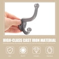 thumbnail image 3 of Miangastore 6Pcs Metal Hook Grey Iron Organizing Utility Hooks Wall Organizer, 3 of 8