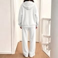 thumbnail image 7 of Women Zip Up Hooded Sweatsuit Set Oversized Full Zip Hoodie Wide Leg Sweatpants Casual Matching Outfit M, 7 of 7