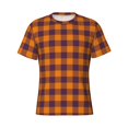 thumbnail image 3 of Naloa Fall Buffalo Plaid Men's T-Shirt Sport T-shirt Men's Basic Tee Casual Men's Shirt, Round Neck, Short Sleeves - X-Large, 3 of 5
