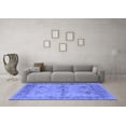 thumbnail image 3 of Ahgly Company Indoor Round Oriental Blue Industrial Area Rugs, 5' Round, 3 of 4