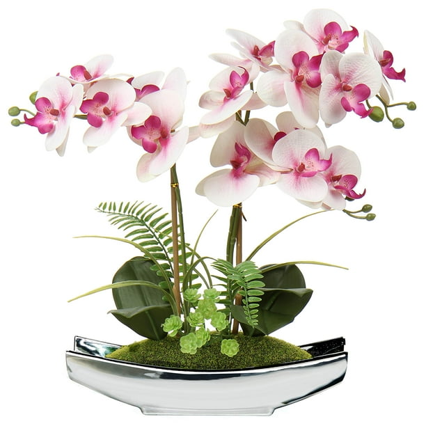 Orquídea Phalaenopsis Artificial Briful Rosa Claro de 38 cm