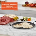 thumbnail image 4 of Imusa 13.5 USA CAR-52021T Carbon Steel Large Round Comal with Bakelite Handles 14-Inch, Black, 4 of 10