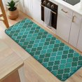 thumbnail image 5 of Teal Gold Checkerboard Checkered Pattern Kitchen Rug Mat,Kitchen Runner Rugs Non Skid Washable,Decorative Kitchen Floor Mats for Kitchen,Sink,Laundry,17"x47.2", 5 of 7