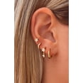 thumbnail image 7 of GOSFRY Gold Plated Huggie Hoop Earrings Lightweight Cubic Zirconia Stud Earrings Trendy Hypoallergenic Small Jewelry Gift, 7 of 7