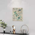 thumbnail image 3 of Vintage Dragonfly Canvas Wall Art Rustic Dragonfly Pictures Wall Decor Inspirational Positive Quotes Painting Prints Modern Framed Artwork Home Bathroom Bedroom Living Room Office Decor 12"x16", 3 of 6