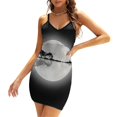 thumbnail image 2 of Moonlight Nature Guitar Sweetheart Knot Flared Dress Fashion Design Large Size Loose Dress Guitar Nature Tree Trees, 2 of 4
