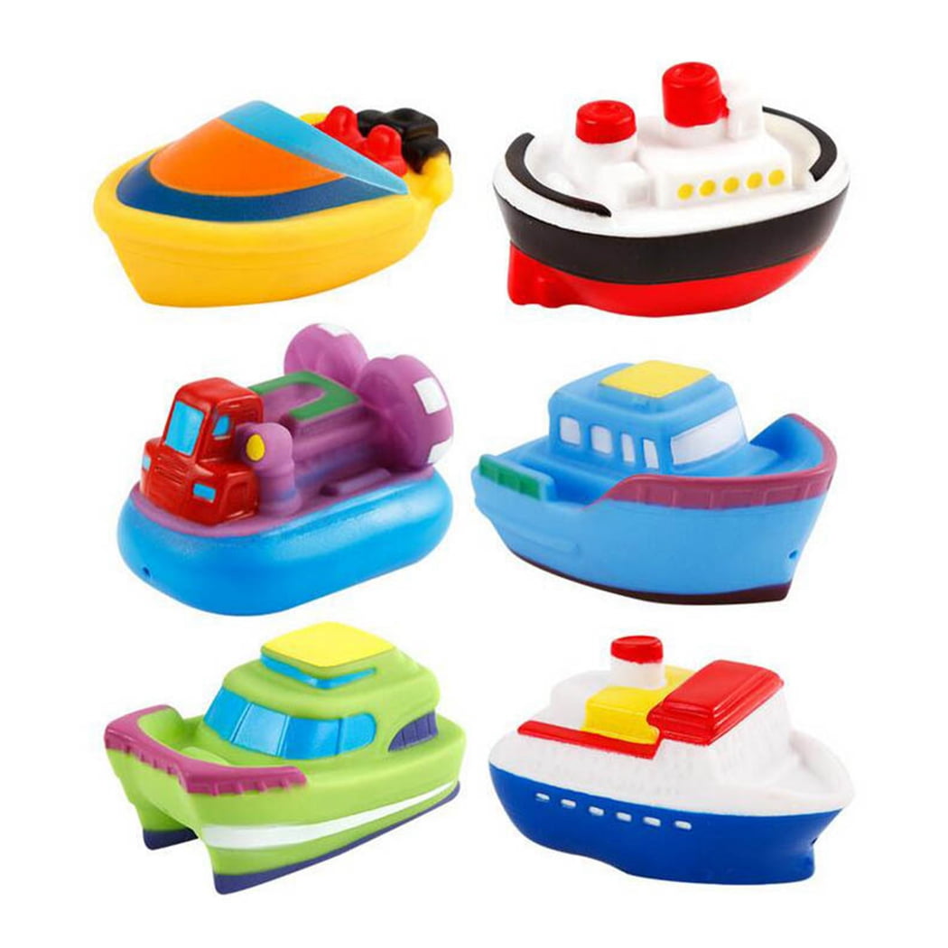 6PCS Bath Toy Set Creative Cartoon Ship Water Toy Bath Tub Toy Pool Toy ...