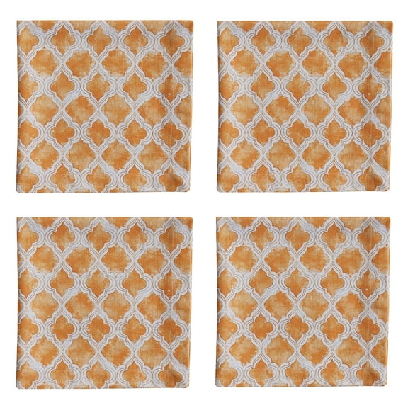 Split P Apricot Watercolor Geo Napkin Set of 4