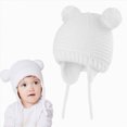 thumbnail image 2 of 1-2 Years Toddler Kids Boys Girls Beanie Knitted Winter Solid Cute Hat Baby Hat, 2 of 8