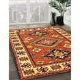 thumbnail image 2 of Ahgly Company Indoor Rectangle Traditional Orange Gold Geometric Area Rugs, 4' x 6', 2 of 6