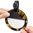 thumbnail image 2 of Thanksgiving 2Pcs PU Leather Round Luggage Tags with Privacy Cover and Name ID Tag for Suitcase, Handbags, Backpacks, School Bags, 2 of 6