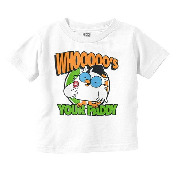 Funny Who's Your Paddy Tootsie Owl Toddler Boy Girl T Shirt Infant Toddler Brisco Brands 18M