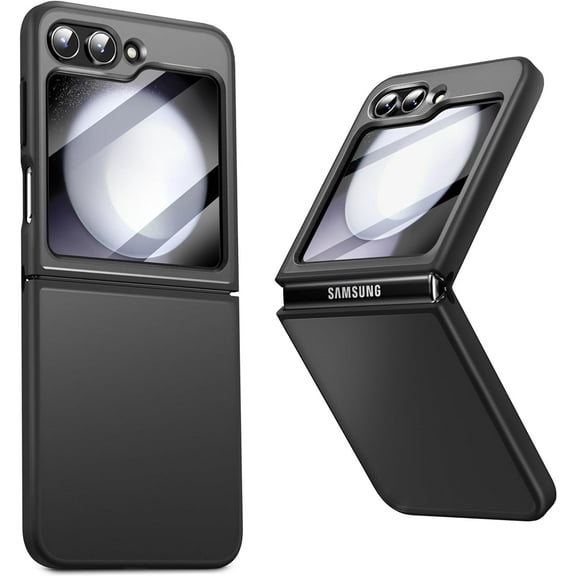 Designed for Samsung Galaxy Z Flip5 Case, [Flexible Flipping] Super Soft Shockproof Phone Case Cover Compatible with Samsung Galaxy Z Flip5, Black