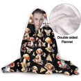 thumbnail image 2 of Mushroom Moth Hooded Blanket Wearable Hooded Blanket Cover Blanket Shawl Warm Robe Shawl Blanket Is Perfect For Bed And Couch Travel And Also A Great Surprise For The Holidays 60"x80" For Adults, 2 of 6