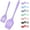 Purple, variant on 2 pieces Silicone Slotted Spatula, Heat Resistant Silicone Turner, Slotted Spatula for Cooking, Spatulas for Nonstick Cookware, Rubber Spatula for Fish, Eggs, 2 pack (12 in + 8.1 in)