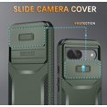 thumbnail image 3 of KOMI for Google Pixel 8a Case with 1 Screen Protector, Built-in Slide Camera Cover, Military Grade Drop Protection, Heavy Duty Rugged Shockproof Protective Phone Cover, Dark Green, 3 of 5