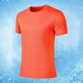thumbnail image 6 of Afuyipoi Athletic T-Shirt for Mens,Breathable Crew Neck Short Sleeve Gym Tees Orange L, 6 of 7