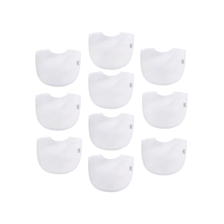 Neat Solutions 10 Pack White Infant Feeding Bibs photo 1