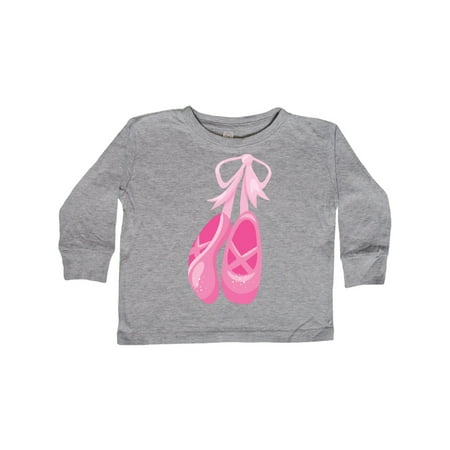 

Inktastic Ballet Shoes Ballet Slippers Ballet Dance - Pink Gift Toddler Toddler Girl Long Sleeve T-Shirt