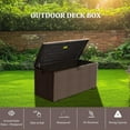 thumbnail image 4 of Decksplore 150 Gallon Pro Edition Lockable Resin Deck Box, Waterproof & UV-Resistant Outdoor Storage Box for Outdoor Cushion,Tools Storage, Brown, 4 of 7