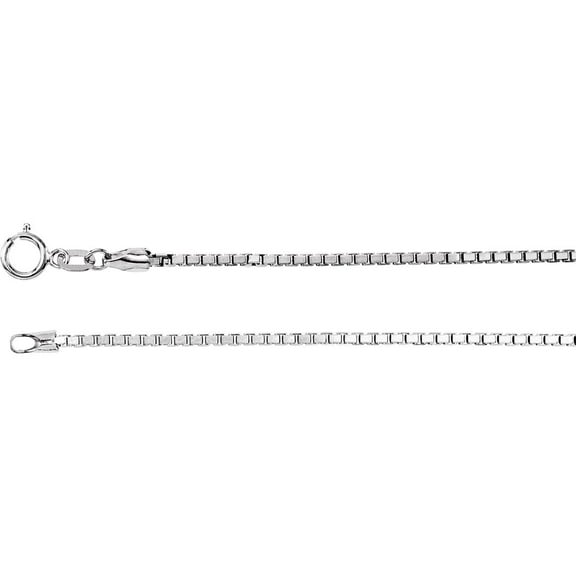 925 Sterling Silver Rhodium Plated 1.75mm Sparkle-Cut Box 20 Inch Chain Chain Necklace for Women and Men